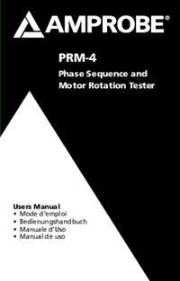 Thumbnail of document Manual - PRM-4 Phase Sequence and Motor Rotation Tester